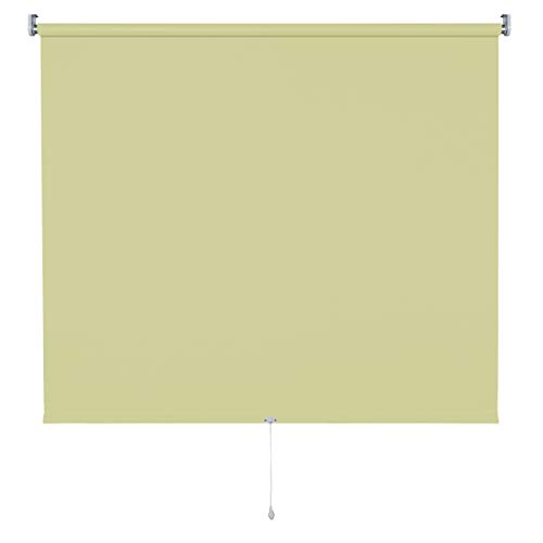 Verdunkelungsrollo Springrollo Mittelzugrollo 13 Farben klemmfix Rollo ohne Bohren Breite 62-202 cm Höhe 180 cm Fenster Vorhang Blickdicht verdunkelnd klemmbar Klemmträger (92 x 180 cm/Grün) von deko-raumshop