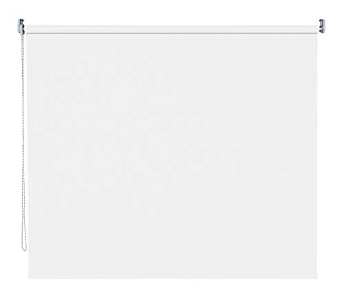 Tageslichtrollo Seitenzugrollo Kettenzugrollo Rollo Vorhang lichtdurchlässig Blickdicht Farbe Weiß Breite 60-200 cm Sonnenschutz Sichtschutz Montage Wand und Decke (60 x 180 cm) von deko-raumshop