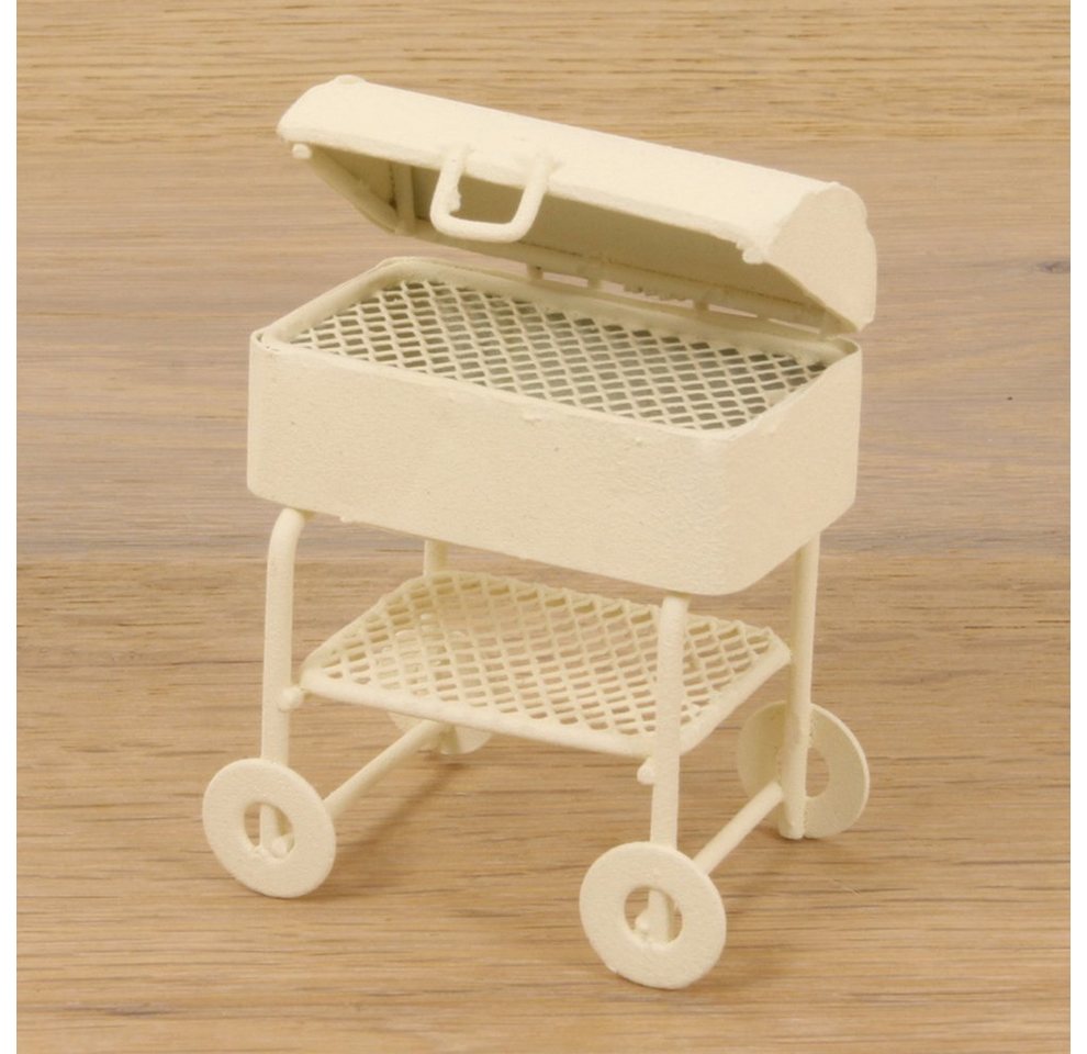 dekoprojekt Dekofigur Minigarten Grill, weiß 6,5 cm von dekoprojekt