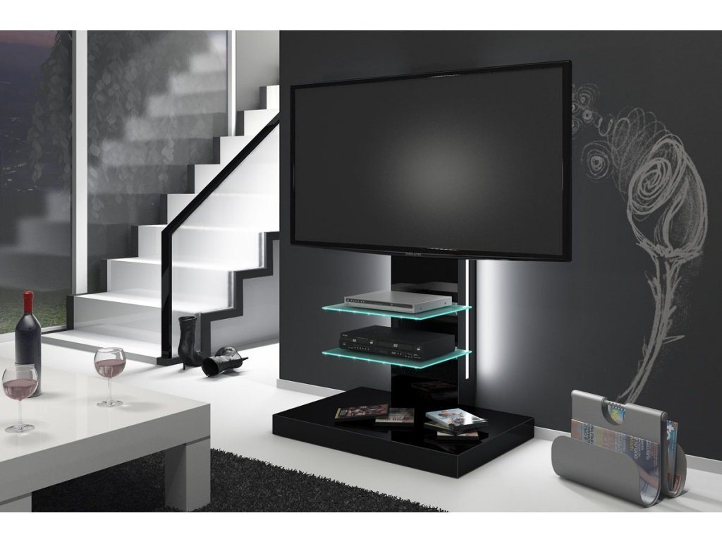 designimpex TV-Rack Design Fernsehtisch H-444 Hochglanz Schrank Möbel TV Rack TV Halterung von designimpex