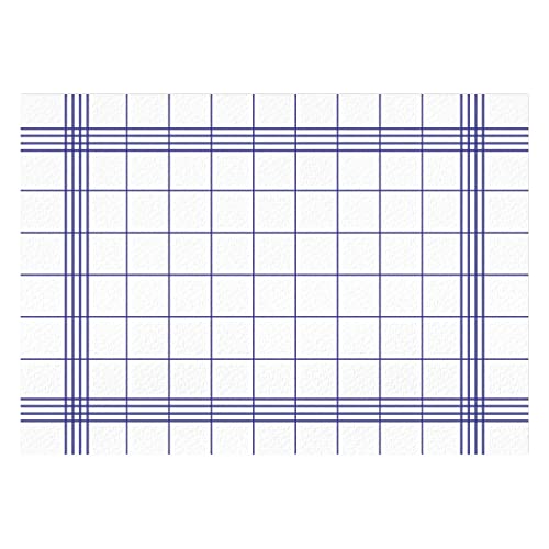 100 Tischunterlagen Landlust in blau-weiß kariert I DIN A3 eckig I Platzset aus Papier, modern I Einweg Tischset I dv_550 von #detailverliebt