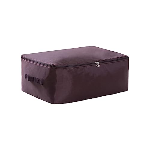 dijiusidy Quilt Aufbewahrungstasche Oxford Hochkapazitäts Bett Organizer Taschen Reißverschluss Steppdecken Container Schränke Schlafzimmer Kissen Decke, Kaffee 70 * 50 * 30 cm von dijiusidy