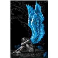 Diy Diamond Painting Full Strasssteine Quadrat/Rund Diamant Stickerei Blue Girl Kreuzstich 5D Kunst, Fantasy Dämon Engel von dingxing