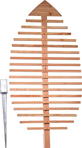 dobar® 58211e Design Rankhilfe Blattform "Fagus" | Rankgitter Massivholz | XXL-Rankgerüst | Dekorativer Sichtschutz | Rankgerüst Kletterpflanzen | Ranknetz Balkon/Terrasse | 84 x 6,5 x 160 cm | Natur von dobar