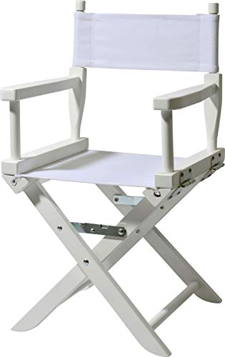 dobar® Kinderstuhl aus Holz für Indoor ab 3 Jahre - Faltbarer Böro-Stuhl im Regiestuhl Design mit Lehne - 32,5 x 34,5 x 61,5 cm - Weiß von dobar