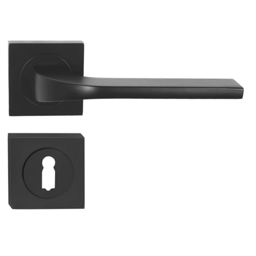 domino Türgriff Drückergarnitur BB-Buntbart Set | Vierkant-Rosette | Türklinke für Zimmertür, Bürotür, Kellertür & Innentür | Türbeschläge aus Aluminium | Bronze Türdrückergarnitur | TIPO-QR BLACK domino Türgriff Drückergarnitur BB-Buntbart Set | Vierkant-Rosette | Türklinke für Zimmertür, Bürotür, Kellertür & Innentür | Türbeschläge aus Aluminium | Bronze Türdrückergarnitur | TIPO-QR BLACK von domino