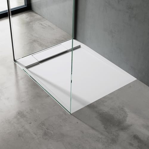 doporro Duschtasse Duschwanne 75x80x4 flach Mineralguss in Weiß inkl. Ablaufgarnitur AL02 DIN-Anschlüsse für bodenebene Montage geeignet Geoma04 doporro Duschtasse Duschwanne 75x80x4 flach Mineralguss in Weiß inkl. Ablaufgarnitur AL02 DIN-Anschlüsse für bodenebene Montage geeignet Geoma04 von doporro