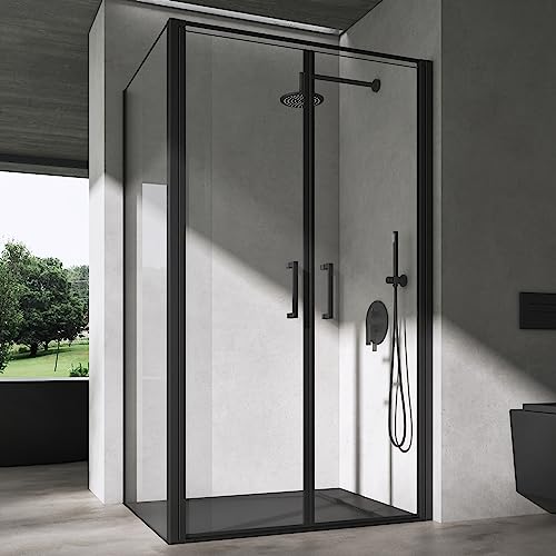 doporro Eck-Duschkabine 100x100x195cm Schwarz Eckdusche ESG-Sicherheitsglas Klarglas inkl. beidseitiger Easy-Clean-Beschichtung Ravenna66 doporro Eck-Duschkabine 100x100x195cm Schwarz Eckdusche ESG-Sicherheitsglas Klarglas inkl. beidseitiger Easy-Clean-Beschichtung Ravenna66 von doporro