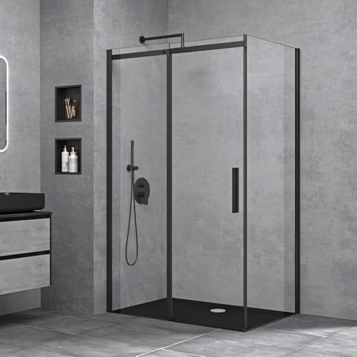 doporro Duschkabine Schiebetür 80x110x195cm schwarz Eck-Duschkabine Duschabtrennung ESG-Sicherheitsglas Klarglas inkl. Easy-Clean-Beschichtung Einstieg links/rechts doporro Duschkabine Schiebetür 80x110x195cm schwarz Eck-Duschkabine Duschabtrennung ESG-Sicherheitsglas Klarglas inkl. Easy-Clean-Beschichtung Einstieg links/rechts von doporro