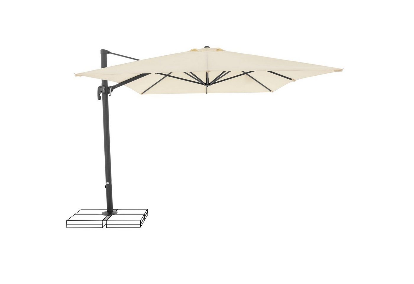 doppler® Ampelschirm derby Ampelschirm 400x300 cm Ravenna beige 820 by doppler von doppler®