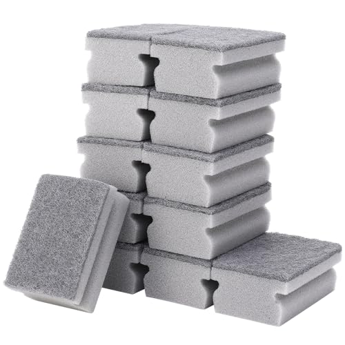 12 Stück Spülschwamm Küchenschwamm für hartnäckigen Schmutz, Putzschwamm mit Scheuervlies, Langlebig Geschirrschwamm Topfschwamm, Grau 12 Stück Spülschwamm Küchenschwamm für hartnäckigen Schmutz, Putzschwamm mit Scheuervlies, Langlebig Geschirrschwamm Topfschwamm, Grau von dusaniyali