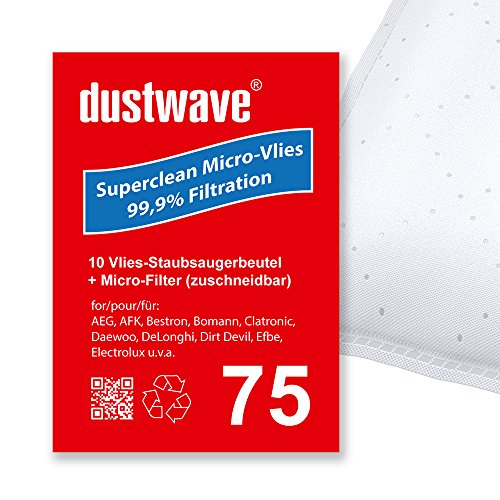 Sparpack - 10 Staubsaugerbeutel passend für Samsung - SC 7480 / SC7480 Bodenstaubsauger von dustwave® Markenstaubbeutel Made in Germany + inkl. Microfilter von dustwave