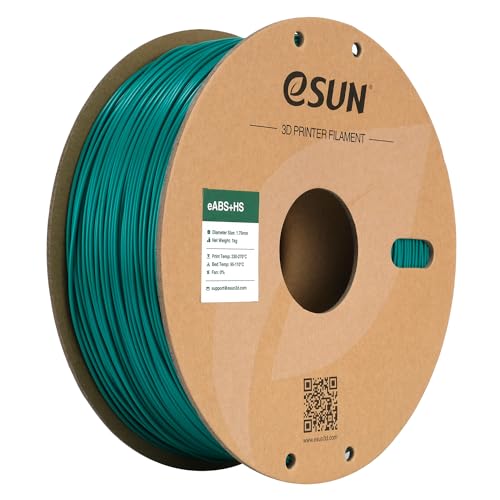 eSUN ABS+ Filament 1.75mm, ABS+HS Hochgeschwindigkeits 3D Drucker Filament Schnelligkeit ABS Plus, Maßgenauigkeit +/- 0.03mm, 1KG Spule (2.2 LBS) für 3D High Speed Drucker,Grün von eSUN