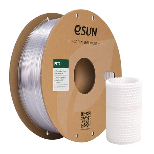 eSUN PETG Filament, 1,75 mm, 3D-Drucker, PETG, Maßgenauigkeit +/- 0,05 mm, 1 kg Spule (2,2 LBS) 3D-Druck-Filament für 3D-Drucker, natürlich von eSUN