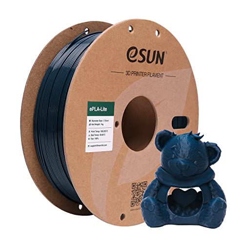 eSUN PLA Filament 1.75mm, Modifiziertes 3D Drucker Filament PLA, Maßgenauigkeit +/- 0.03mm, 1KG Spule (2.2 LBS) 3D Druck Filament für 3D Drucker (F-Grün-1, PLA Lite - 1KG) von eSUN