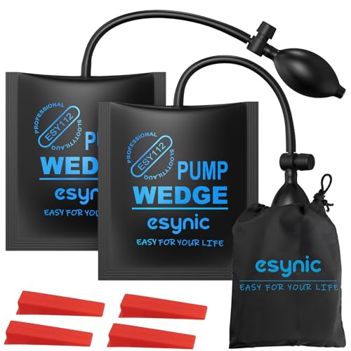 eSynic 2 Stück Montagekissen Luftkissen Air Wedge Pump Fenster Montagehilfe Handwerkzeuge Tragendes Gewicht für Fensterinstallation Tür Autoreparatur von eSynic