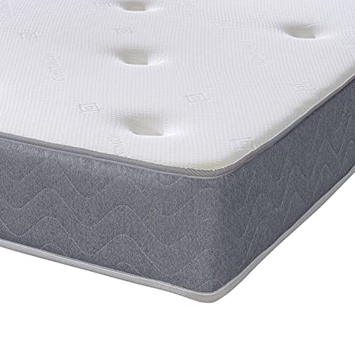 eXtreme comfort ltd Extremer Komfort – Kingsize 150 x 200 cm Memory-Foam-Matratze mit Federn Rand und 22,9 cm tief, Schaum, weiß/grau, King Size von eXtreme comfort ltd