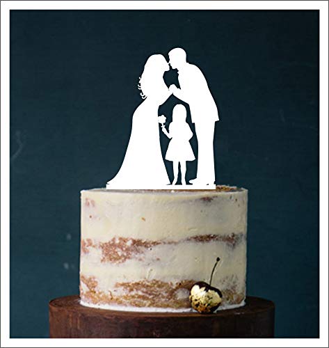 Cake Topper #16 Acryl, Tortenstecker, Tortenfigur, Hochzeitstorte (Weiss) Art.Nr. 5254 von edelstahlheini.de