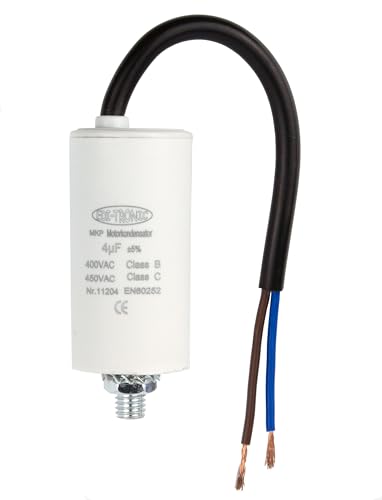 Kondensator Anlaufkondensator Motorkondensator Arbeitskondensator Kabel 4µF 450V von edi-tronic