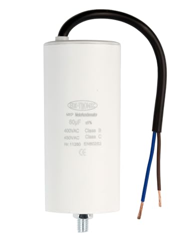Kondensator Anlaufkondensator Motorkondensator Arbeitskondensator Kabel 60µF 450V von edi-tronic