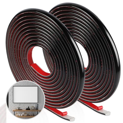 efuturetime 2PCS 5m Flexible Zierleiste Selbstklebend Hell Schwarz Deckenleisten, Leiste Dekorative für DIY, Dekoration, Spiegelrand, Wand, Bilderrahmenränder, Schrankkanten, Risse von efuturetime