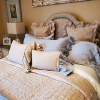 Rüschen Kissenbezüge | Bauernbettwäsche Rüschenkissen Shams Leinen Kissenbezug Leinenbettwäsche Shabby Chic Bettwäsche von mapetitei