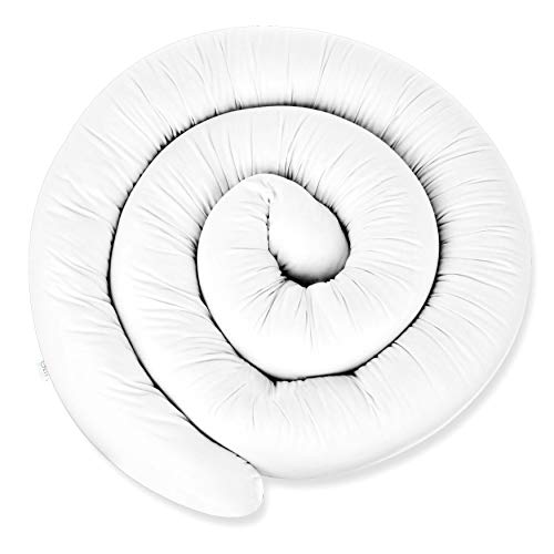 XXXL 400 cm Bettschlange für Allergiker Bettkissen Stillkissen Bettrolle Zierkissen Bettumrandung Schlange Handmade 100% Baumwolle ekmTRADE (400 cm, 38) von ekm trade