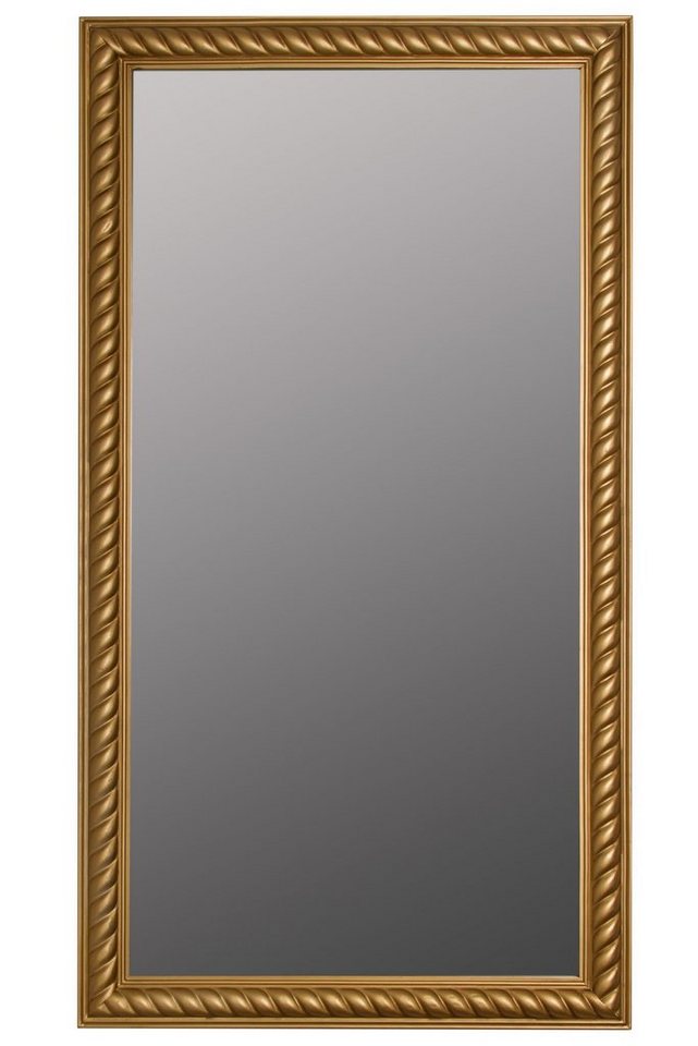 elbmöbel Wandspiegel Wandspiegel Spiegel Badezimmerspiegel, Wandspiegel: Kordelrahmen 72x132x7 cm holz gold vintage von elbmöbel