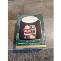 Hallmark 1997 Jolly Old Santa Mini Ornament Weihnachtsdekor von elegantcloset21