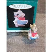 Markenzeichen Freundschaft Duett Mini 1995 Ornament Xmas Decor Hase Maus von elegantcloset21