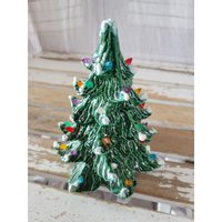 Vintage Mini-Keramikbaum Leuchtet Weihnachten Wohnkultur von elegantcloset21