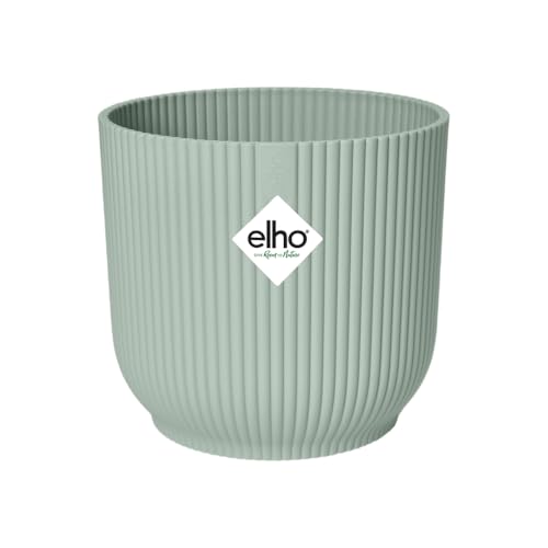 elho Vibes Fold Rund Mini 7 Pflanzentopf - Blumentopf für Innen - 100% recyceltem Plastik - Ø 7.0 x H 6.5 cm - Grün/Sorbet Grün von elho