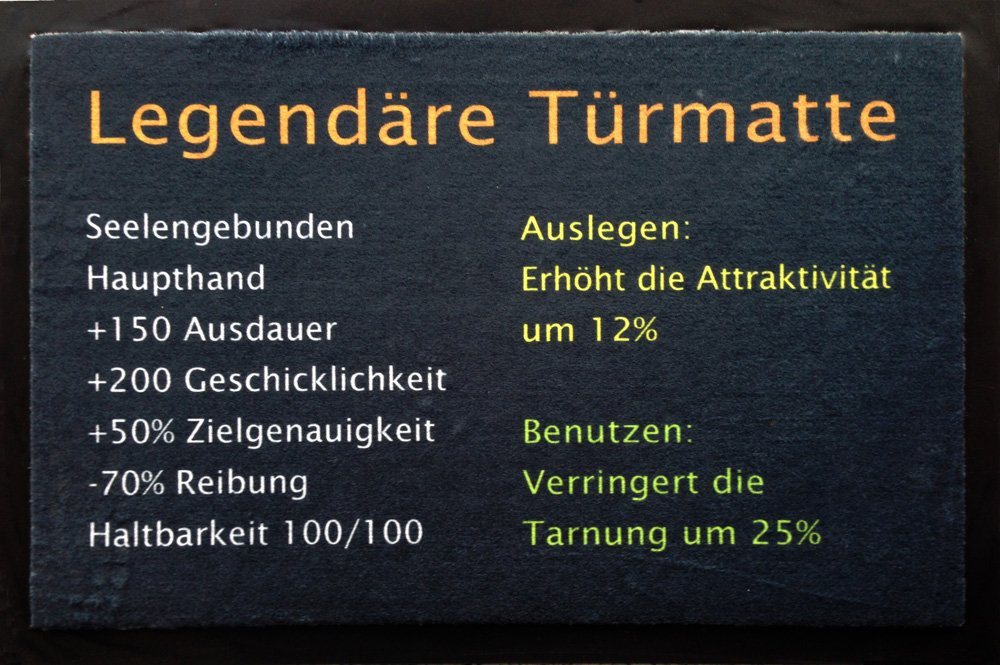 Fußmatte Fussmatte Legendäre Türmatte, empireposter, rechteckig, Höhe: 5 mm, Material Polypropylen von empireposter