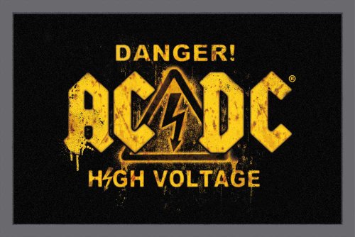 empireposter AC/DC - Danger - Fußmatte, Größe: 60 x 40 cm, Material Polypropylen von empireposter
