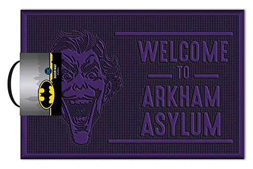 empireposter The Joker - Welcome to Arkham Asylum - Fußmatte Fußabtreter, 60 x 40 cm, Gummitürmatte von empireposter
