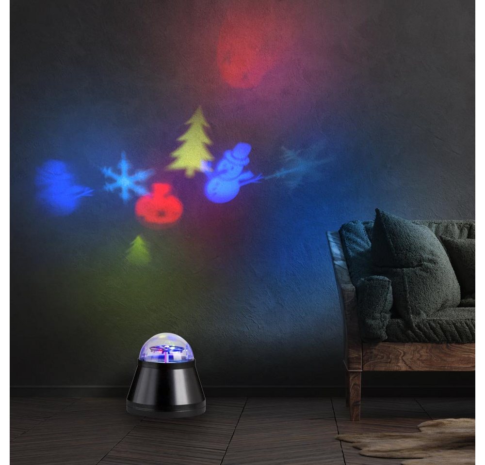 etc-shop Dekolicht, LED-Leuchtmittel fest verbaut, Farbwechsel, RGB LED Tisch Lampe Winter Deko Beleuchtung XMAS Weihnachten Kugel von etc-shop