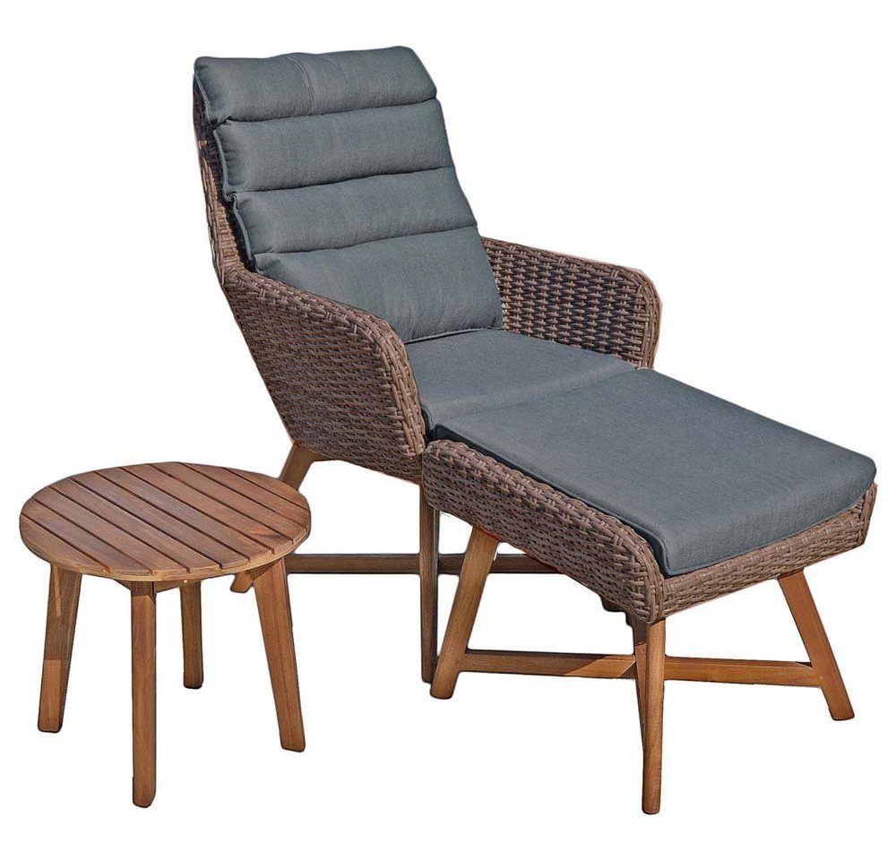 etc-shop Stuhl, Sitz Garnitur Sitzgruppe Holz Garten Lounge Set Gartenmöbel Tisch Sofa von etc-shop