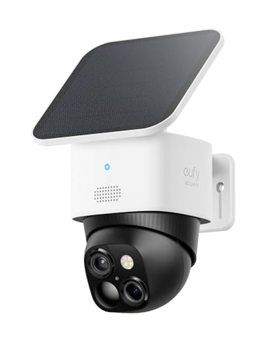 eufy Security SoloCam S340, Überwachungskamera aussen solar, 360°-Überwachung, Keine Toten Winkel, Überwachungskamera aussen mit 2,4-GHz-WLAN, Gebührenfreie Nutzung, HomeBase 3 kompatibel von eufy Security