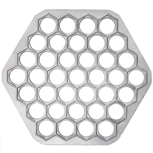 Ravioli Maker, 9,8 '' Hexagon Ravioli Form, 37 Löcher Ravioli Cutters wiederverwendbare Aluminiumlegierungstummel. von eurNhrN