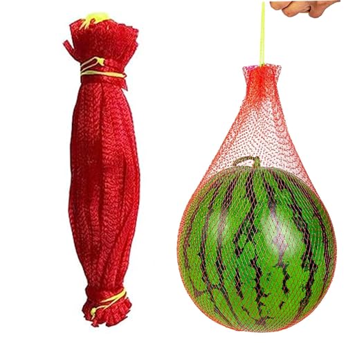 Wassermelonennetze, 100 Stück, 39,9 cm, elastische Melonennetze, Kordelzug, Wiederverwendbare Gemüsebeutel, tragbare Hohle Zwiebelbeutel für Honigmelone, Gurken, Eierzuchtbeutel von eurNhrN