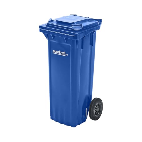eurokraft | pro | Mülltonne aus Kunststoff DIN EN 840 | Volumen 80 l | BxHxT 448 x 932 x 514 mm | blau eurokraft | pro | Mülltonne aus Kunststoff DIN EN 840 | Volumen 80 l | BxHxT 448 x 932 x 514 mm | blau von eurokraft