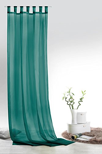 Fashion&Joy - Schaufenschal Voile Petrol HxB 245x140 cm - transparent einfarbig - Dekoschal türkis Gardine Typ418 Fashion&Joy - Schaufenschal Voile Petrol HxB 245x140 cm - transparent einfarbig - Dekoschal türkis Gardine Typ418 von fashion and joy