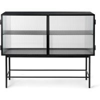 ferm LIVING - Haze Sideboard, Reeded Glas, schwarz von ferm LIVING