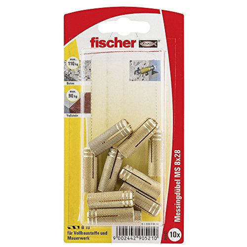 Fischer Messingdübel MS 8 x 28 K SB-Karte, 090521 von fischer