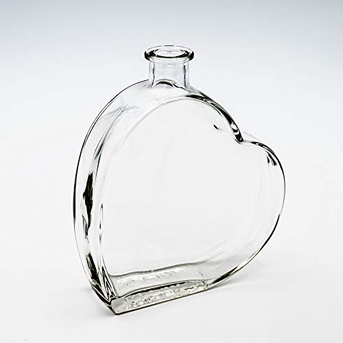 Flaschenbauer - 2 x Herz Flasche Passion: Glasflasche Herz 500 ml - 2 Glasflaschen mit Korken verwendbar als Geschenkidee, Glasflaschen 500ml, Schnapsflaschen klein oder Deko Flaschen von BAUER