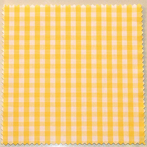 Flaschenbauer- 25x gelb-weiß Karierte Textildeckchen mit Creme farbigen Schlaufen zum Befestigen der Deckchen. Dekoration für Einmachgläser und Einweckgläser. EIN Muss für DIY-Projekte und Geschenke. von BAUER