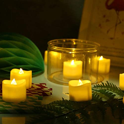 flintronic 12 LED Flameless Kerzen, Led Teelichter Flackernde Flamme Lichter Batterie Dekoration für Halloween Weihnachten, Weihnachtsbaum, Ostern, Hochzeit, Party, Bar- Warmweiß von flintronic