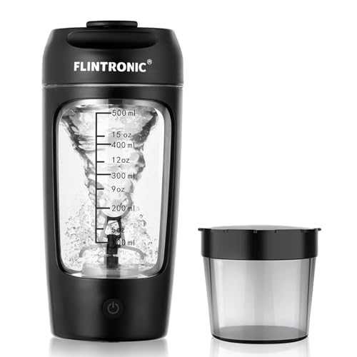 flintronic Protein Shaker Flasche, 650ML Elektrischer Protein Shaker, Automatischer Protein Mixer, USB C Wiederaufladbare Eiweiß Mixer, Shaker Cups für Proteinshakes Mahlzeitenersatz- BPA-Frei von flintronic