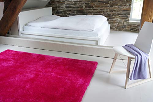 floor factory Moderner Teppich Seasons pink 200x290 cm - flauschig weicher Hochflor Teppich in aktuellen Trendfarben von floor factory