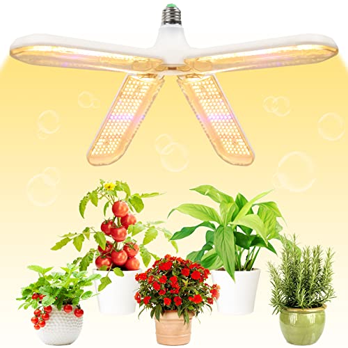 200W LED Pflanzenlampe, E27 552 LEDs Vollspektrum Pflanzenlicht, Achstumslampe ähnlich dem Sonnenlichts für Zimmerpflanzen, Gewächshaus, Hydroponische Pflanzen und Gemüse, Sämling Gemüse, Blumen von flowlamp